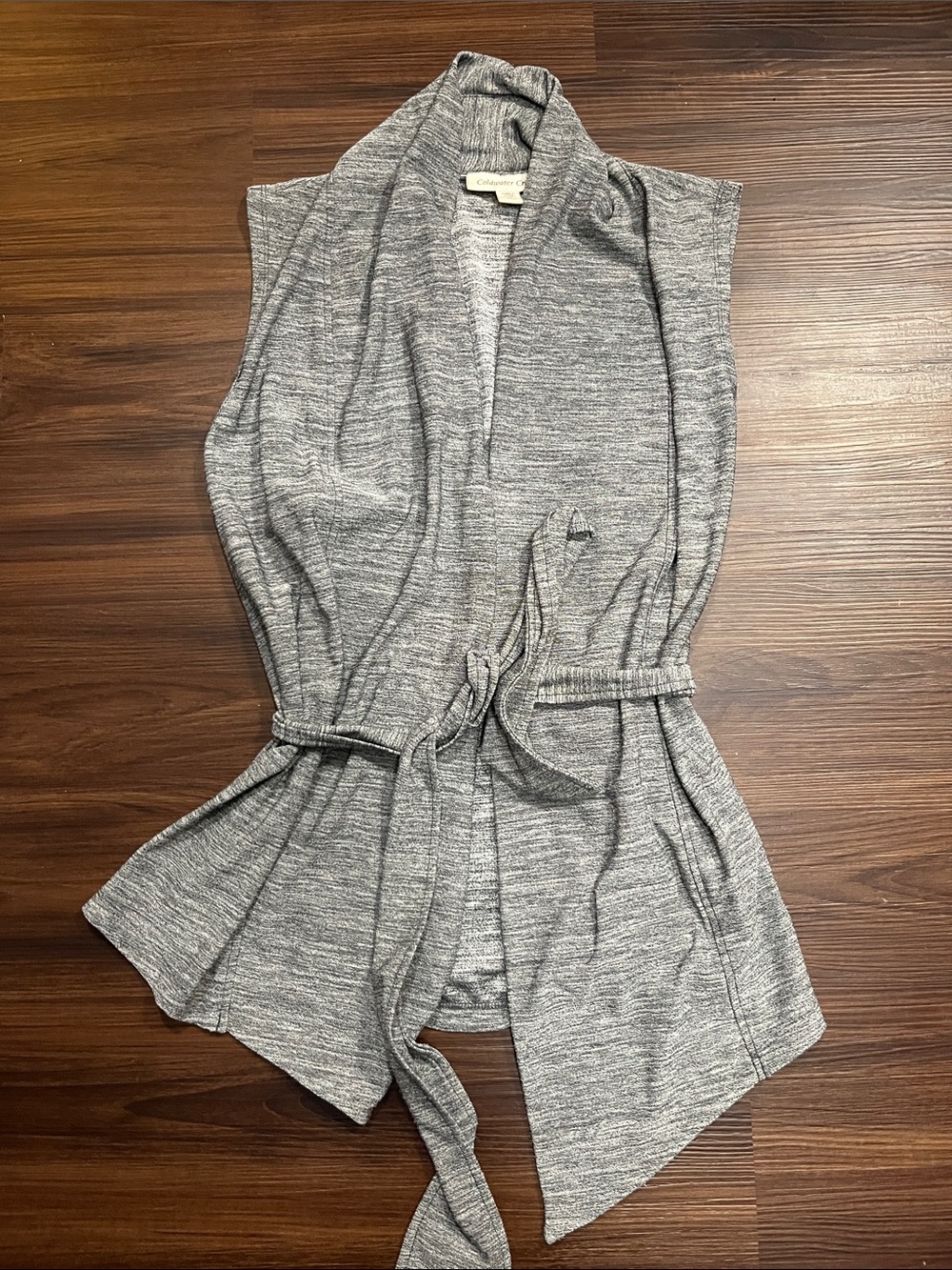 Coldwater Creek grey vest blouse